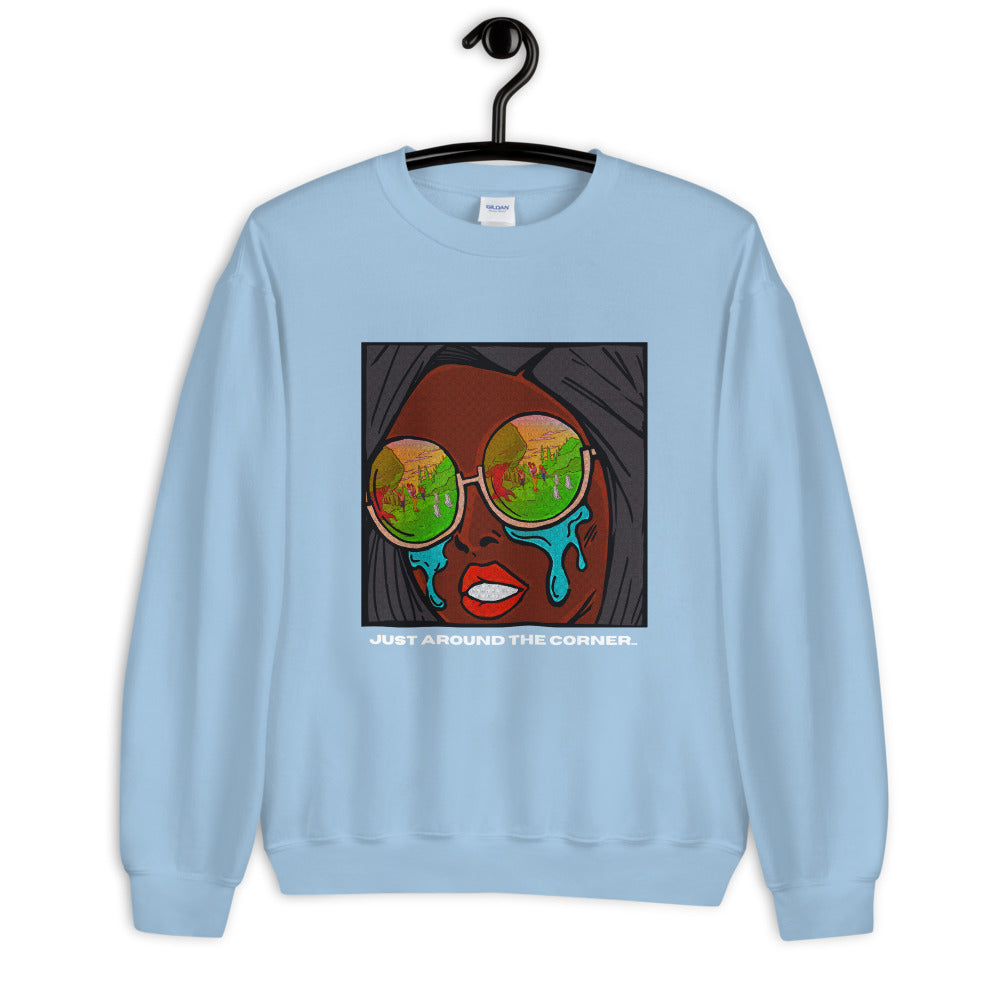 JUST AROUND THE CORNER Crewneck