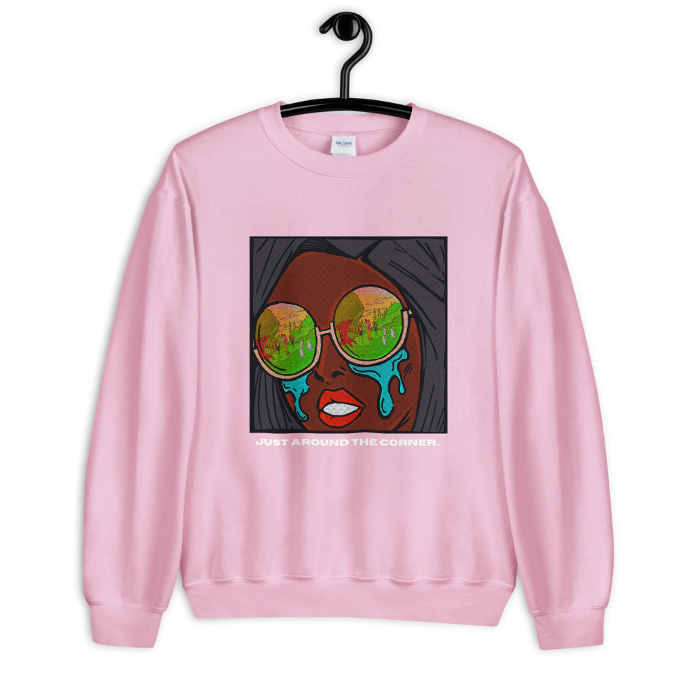 JUST AROUND THE CORNER Crewneck