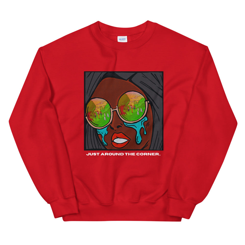 JUST AROUND THE CORNER Crewneck